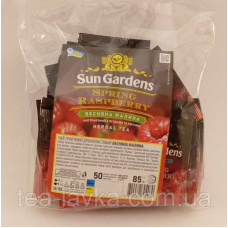 Sun Gardens чай у пакетиках Spring Raspberry Весняна Малина з каркаде 50шт по 1,7г
