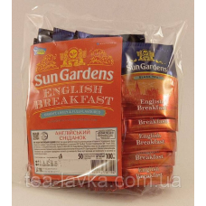 Sun Gardens чай у пакетиках чорний English Breakfast Англійський сніданок 50 шт по 2г