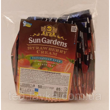 Чай Sun Gardens у пакетиках Strawberry Cream Полуничний Крем 50 шт по 1,7 г Сан Гарденс